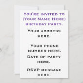 Invitation au château de Fairy Land (Dos)