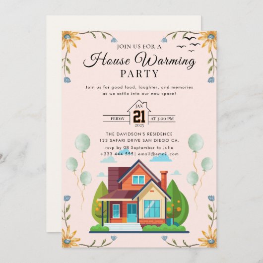 invitation au chauffage domestique (Devant / Derrière)