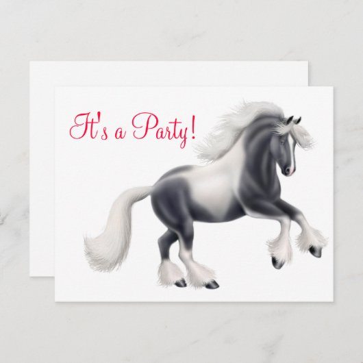 Invitation au Cheval de course Tsigane (Devant / Derrière)