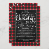 Invitation au chocolat chaud Snowflake & Buffalo (Devant / Derrière)