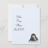 Invitation au chocolat et à la douche nuptiale ble (Dos)