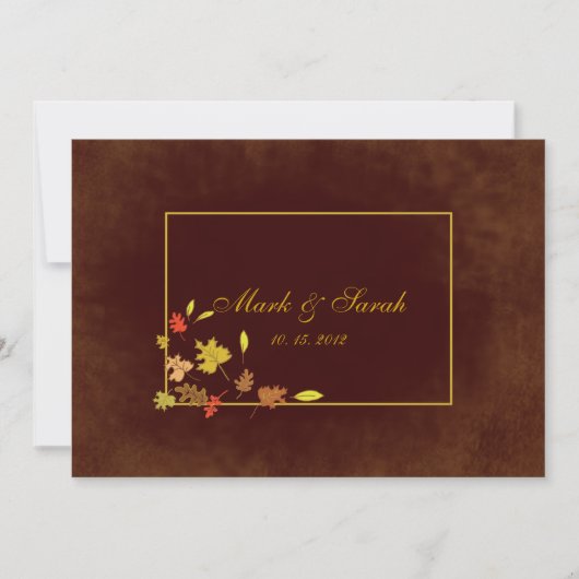 Invitation au chocolat Feuille Vintage (Devant)
