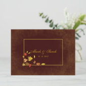 Invitation au chocolat Feuille Vintage (Debout devant)