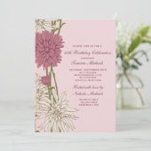 Invitation au chrysanthème rose (Debout devant)