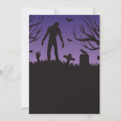Invitation au cimetière Éffrayant du parti Zombie  (Dos)