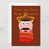 Invitation au Cinco de Mayo Party avec sombrero (Devant / Derrière)