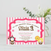 Invitation au cirque d'anniversaire pour les fille (Debout devant)