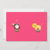 Invitation au cirque d'anniversaire pour les fille (Dos)