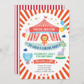 Invitation au cirque, fête du carnaval (Devant / Derrière)