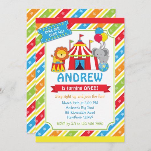 Invitation au cirque / Invitation au carnaval (Devant / Derrière)