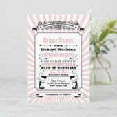 Invitation au cirque Pink Steampunk - Document de (Debout devant)