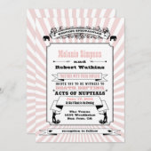 Invitation au cirque Pink Steampunk - Document de (Devant / Derrière)