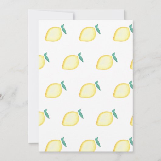 Invitation au citron (Dos)