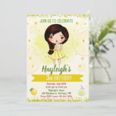 Invitation au citron Invitation d'anniversaire aux (Debout devant)