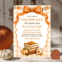 Invitation au club de lecture automnal cosy Pumpki