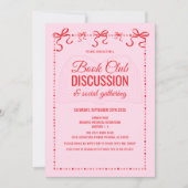 Invitation au club de lecture Coquette Rose (Devant)