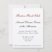 Invitation au club de lecture du rêve bibliophile (Dos)