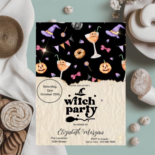 Invitation au cocktail de la soirée de sorcières d