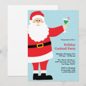 Invitation au Cocktail de Noël du Père Noël (Devant / Derrière)