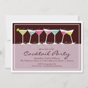 Invitation au cocktail Martinis