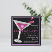 Invitation au cocktail Purple Martini (Debout devant)