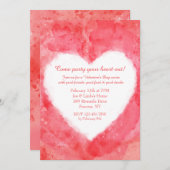 Invitation au coeur aquarelle (Devant / Derrière)