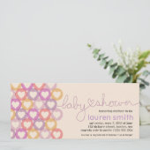 Invitation au coeur de Baby shower (Debout devant)