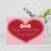 Invitation au coeur romantique du Mariage Valentin (Debout devant)