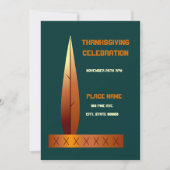 Invitation au coiffeur indien Thanksgiving (Devant)