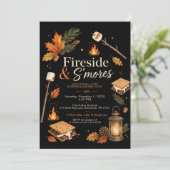 Invitation Au coin du feu & S'mores (Debout devant)