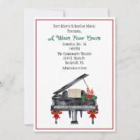 Invitation au concert de musique de piano de vacan