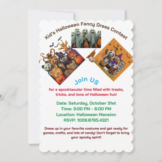 Invitation au concours de robe fantaisie d'Hallowe (Devant)