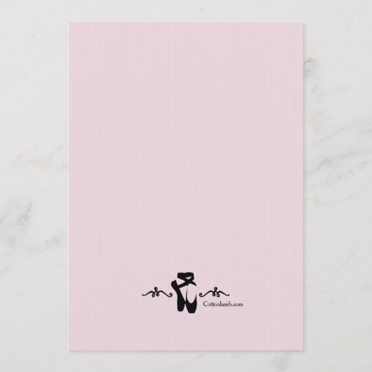 Invitation au considérant Ballet (Dos)