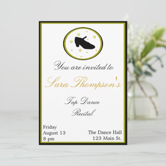 Invitation au considérant de danse du robinet (Debout devant)