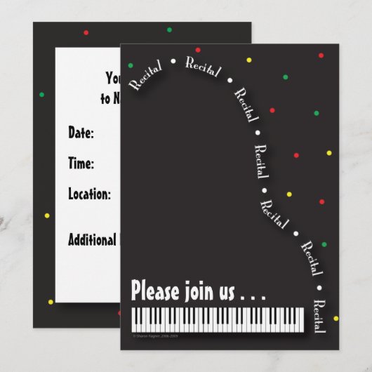 Invitation au considérant de piano (Devant / Derrière)