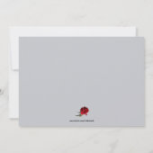 Invitation Au Considérant De Piano Rouge Roses (Dos)