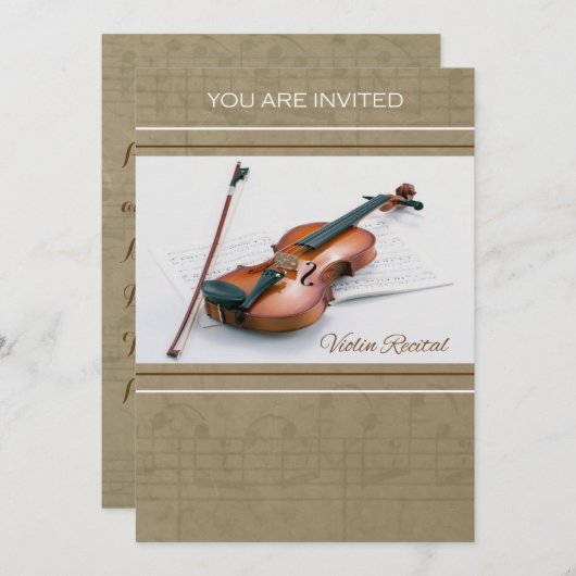 Invitation au considérant de violon (Devant / Derrière)