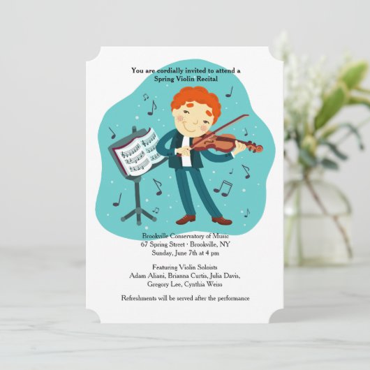 Invitation au considérant de violon (Debout devant)