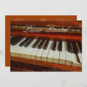 Invitation au considérant Piano vintage (Devant / Derrière)