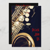 Invitation au considérant Saxophone (Devant / Derrière)