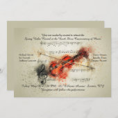 Invitation au considérant Violon rouge (Devant / Derrière)