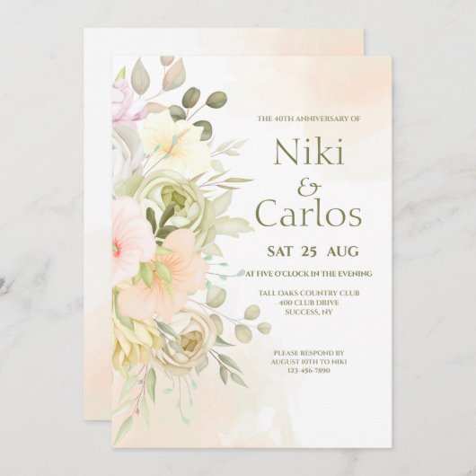 Invitation au corail doux (Devant / Derrière)