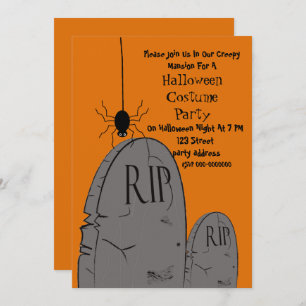 Invitation au costume d'Halloween