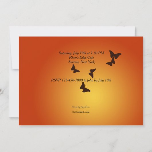 Invitation au coucher du soleil (Dos)