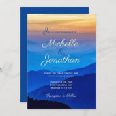 Invitation au coucher du soleil de mariage de dest (Devant / Derrière)