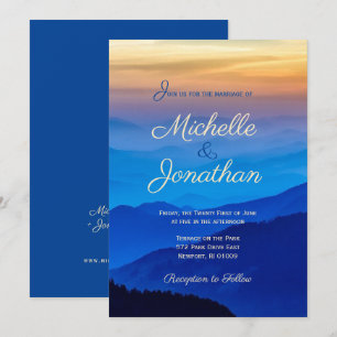 Invitation au coucher du soleil de mariage de dest