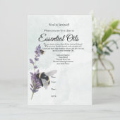 Invitation au cours d'huile essentielle de lavande (Debout devant)