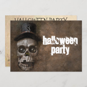 Invitation au crâne de la fête d'Halloween personn