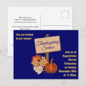 Invitation au culte de THANKSGIVING (Devant / Derrière)