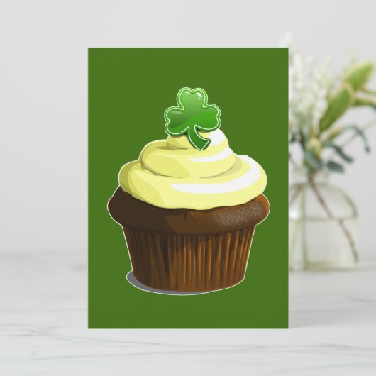 Invitation au cupcake de St. Patrick (Debout devant)